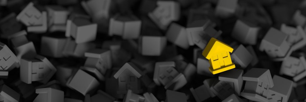 Home and real estate concepts, 3d illustration