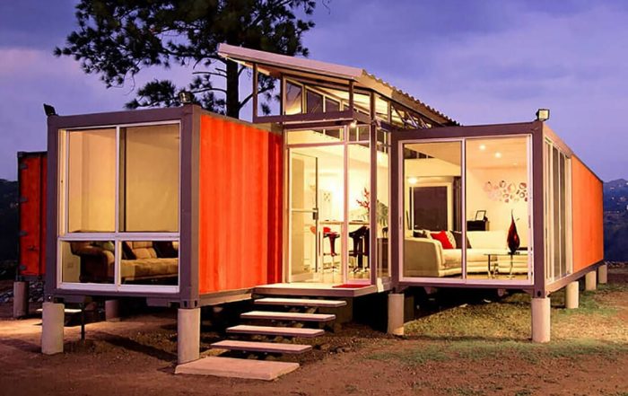 Casa cápsula modular instalada en Argentina