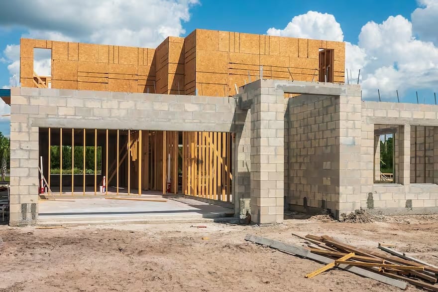 Materiales de construcción y obra en proceso