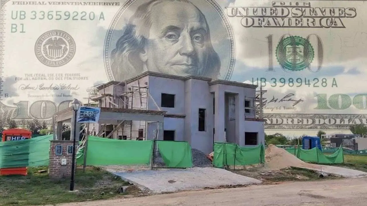 Obra de construccion de una vivienda en Argentina